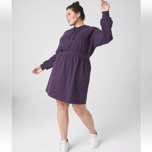 Long Sleeve Hooded French Terry Dress